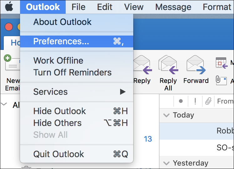 outlook for mac delete calendars on computer